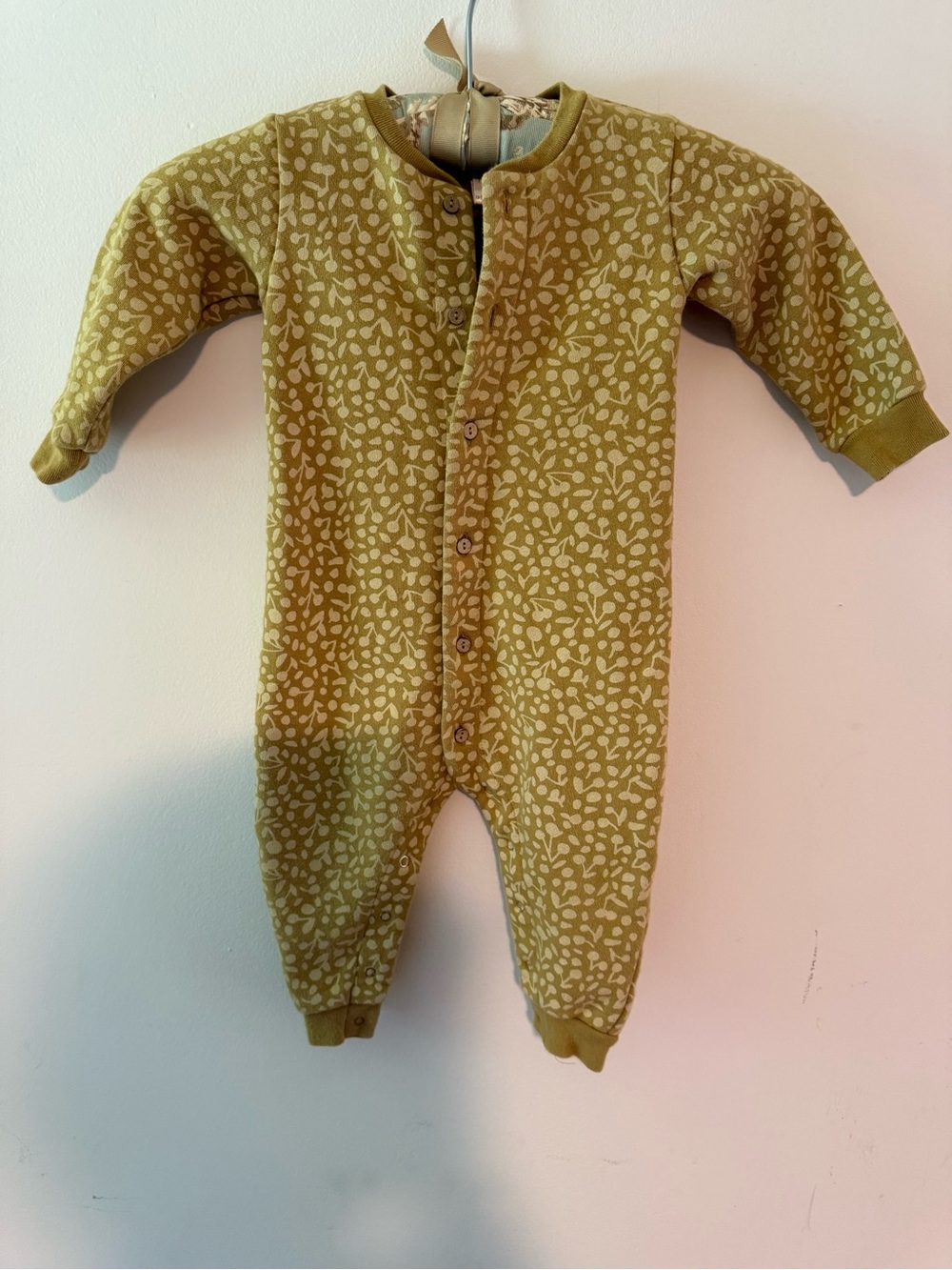 Rylee + Cru Olive Green Printed Baby One-Piece